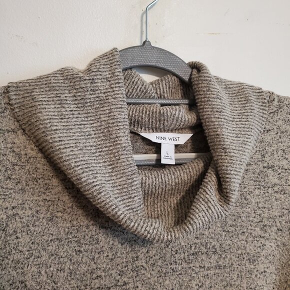 Nine West Cowl Neck Tunic Burnout Sweater Large - Picture 4 of 14